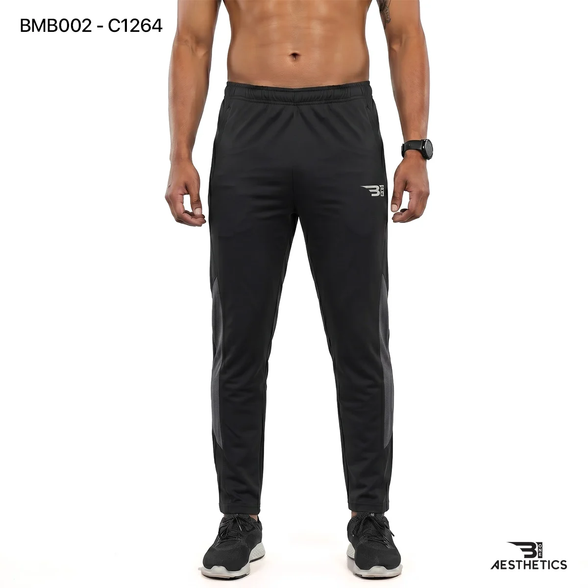 Premium men's track bottoms with secure inside drawstring and side pockets