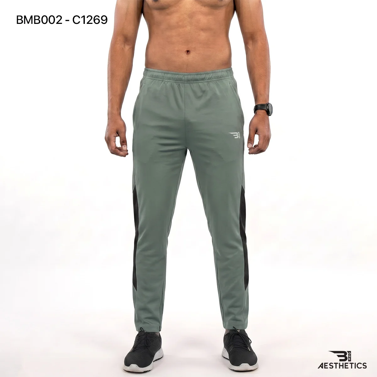 Premium men's track bottoms with secure inside drawstring and side pockets