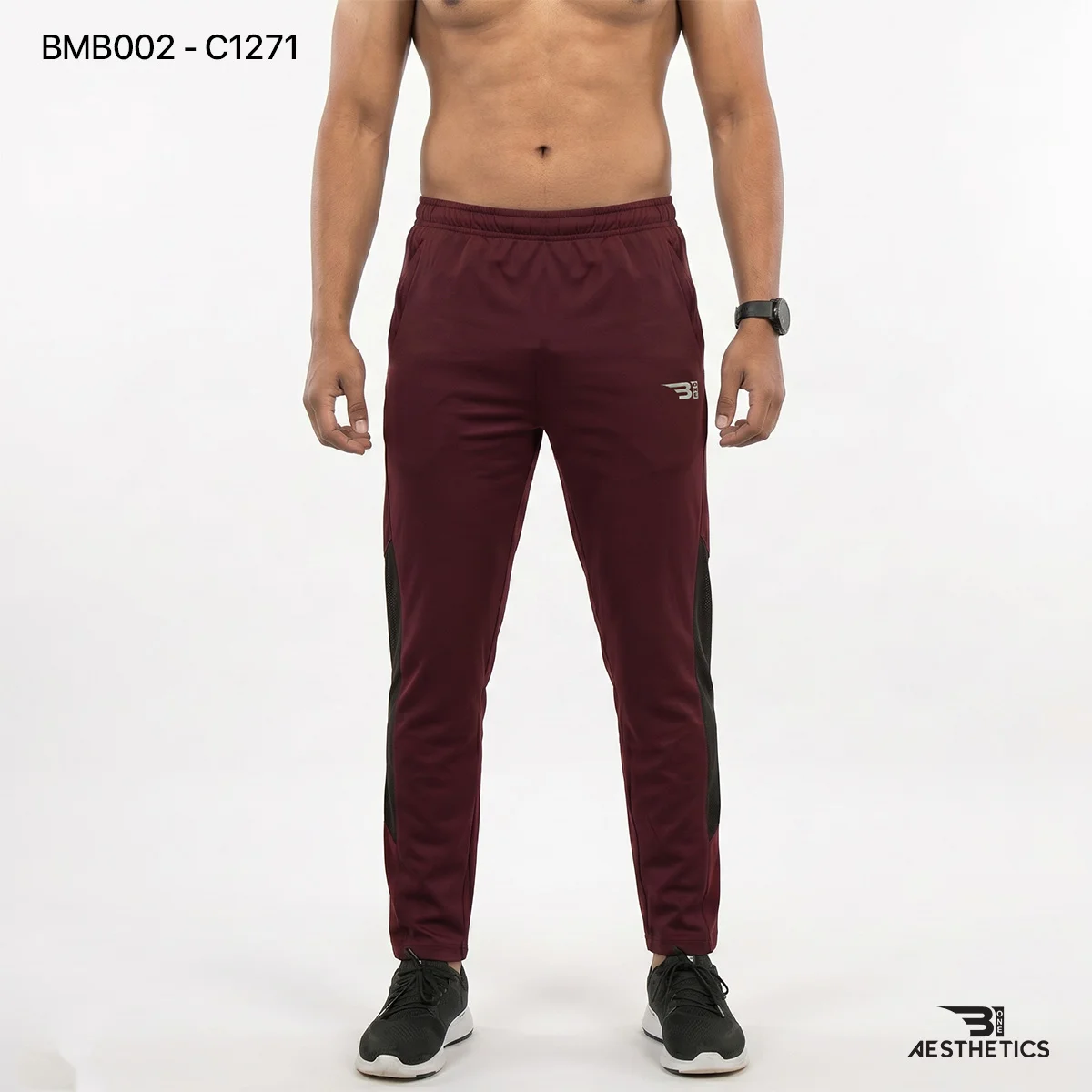 Premium men's track bottoms with secure inside drawstring and side pockets