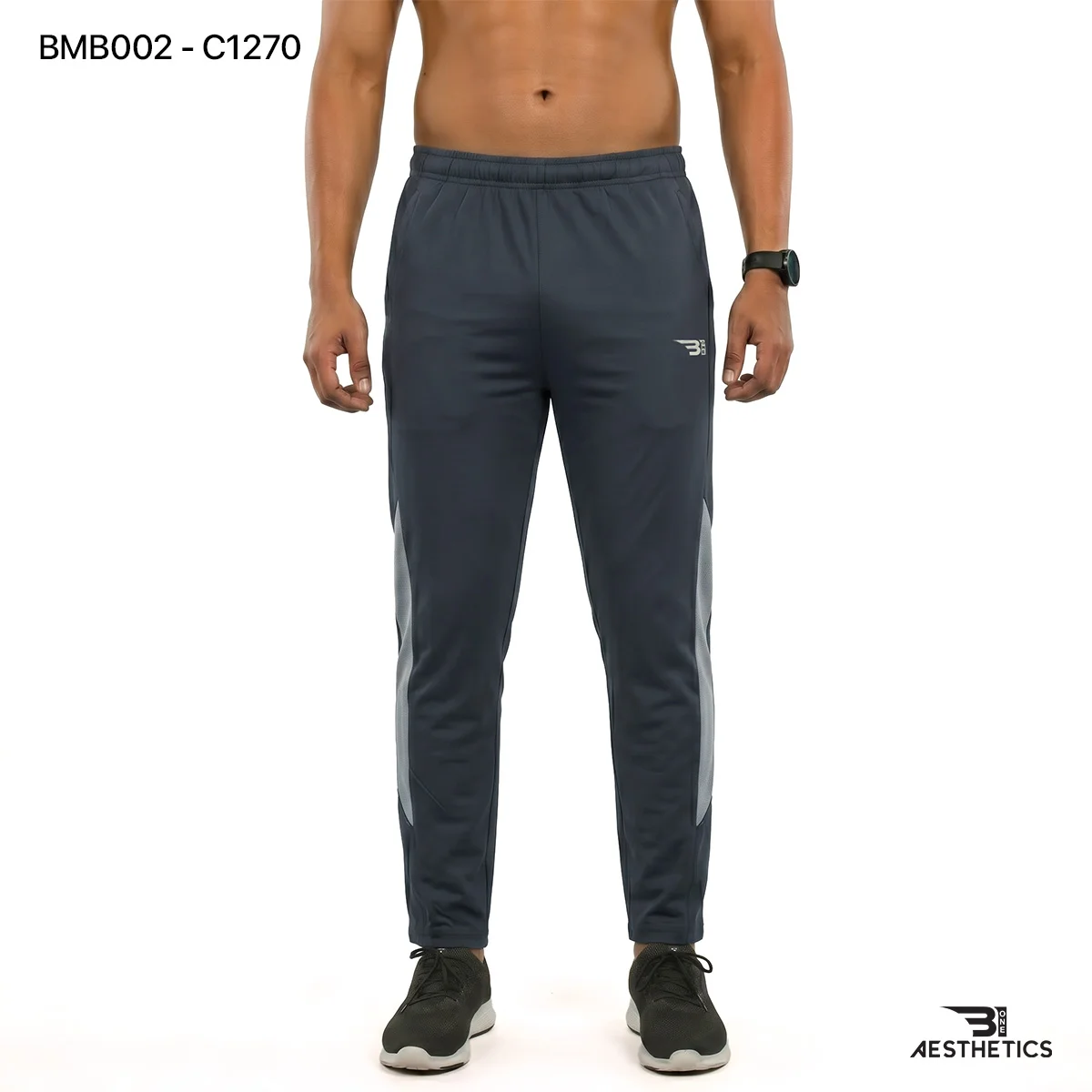 Premium men's track bottoms with secure inside drawstring and side pockets