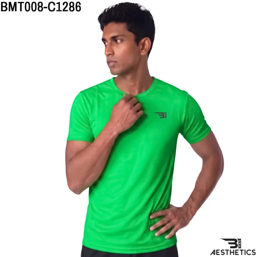 Men's classic dry fit crew neck t-shirt front profile view