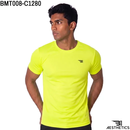 Men's classic dry fit crew neck t-shirt front profile view