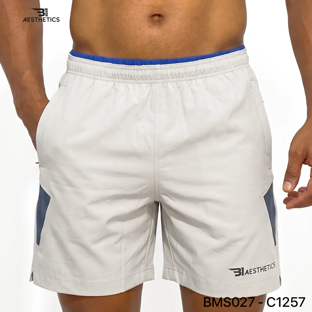 Zipper Pocket Shorts - Ice Cap
