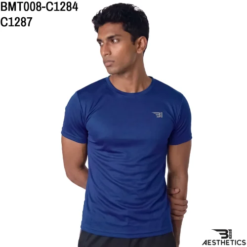 Men's classic dry fit crew neck t-shirt front profile view