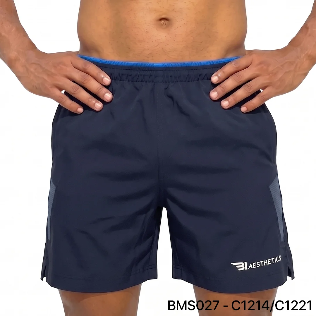 Zipper Pocket Shorts - Deep Navy - Image 2