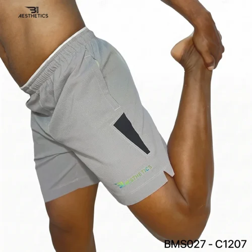 Men's mid-rise Zipper Pocket Shorts showcasing secure side pocket storage