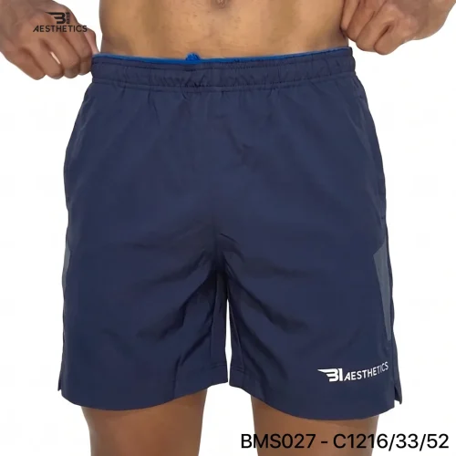 Zipper Pocket Shorts - Navy Blue