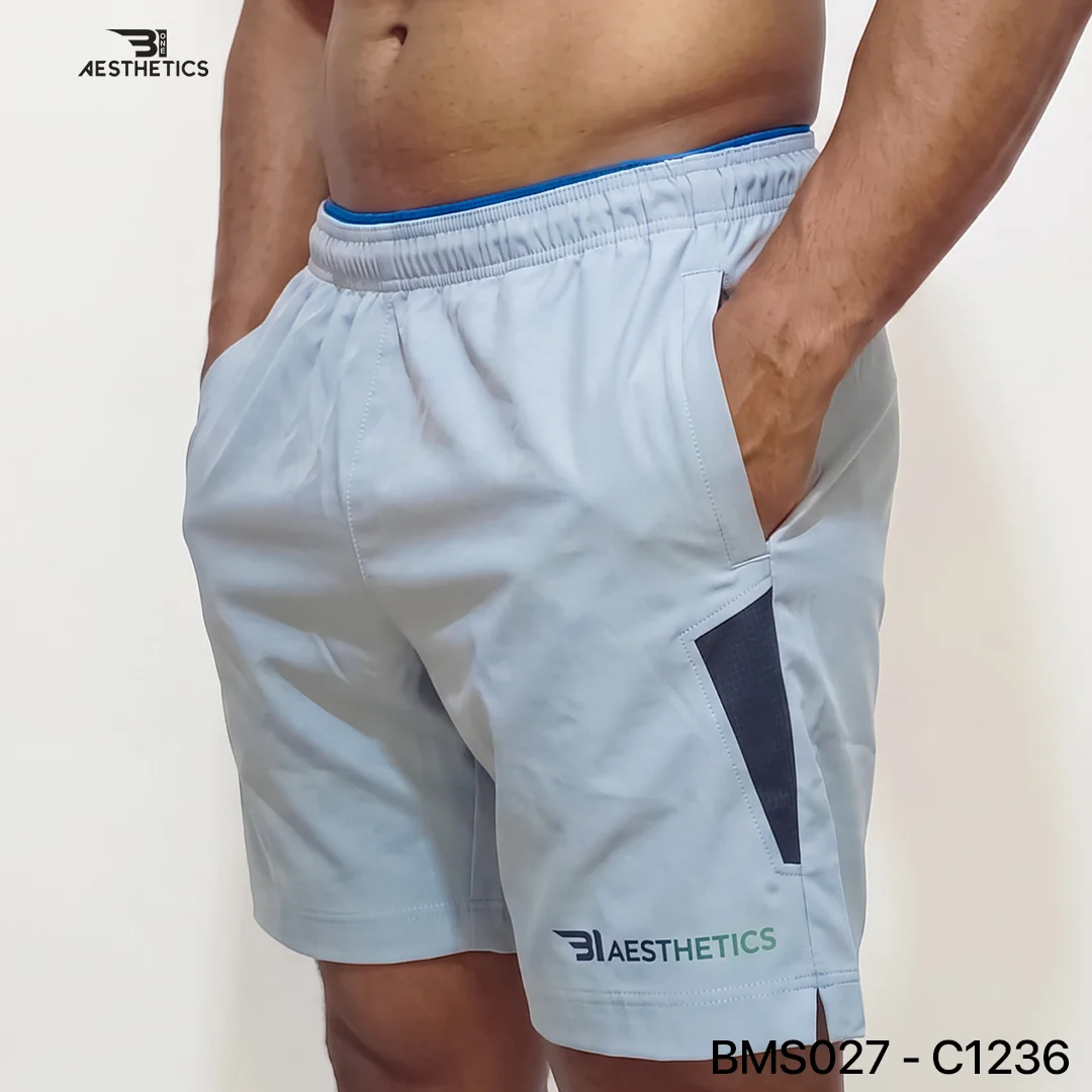 Zipper Pocket Shorts - Baby Blue