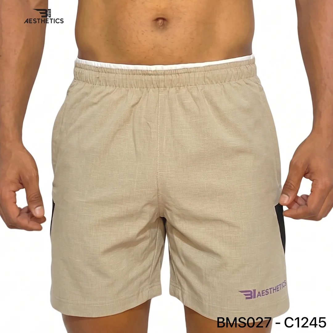 Zipper Pocket Shorts - Cream - Image 2