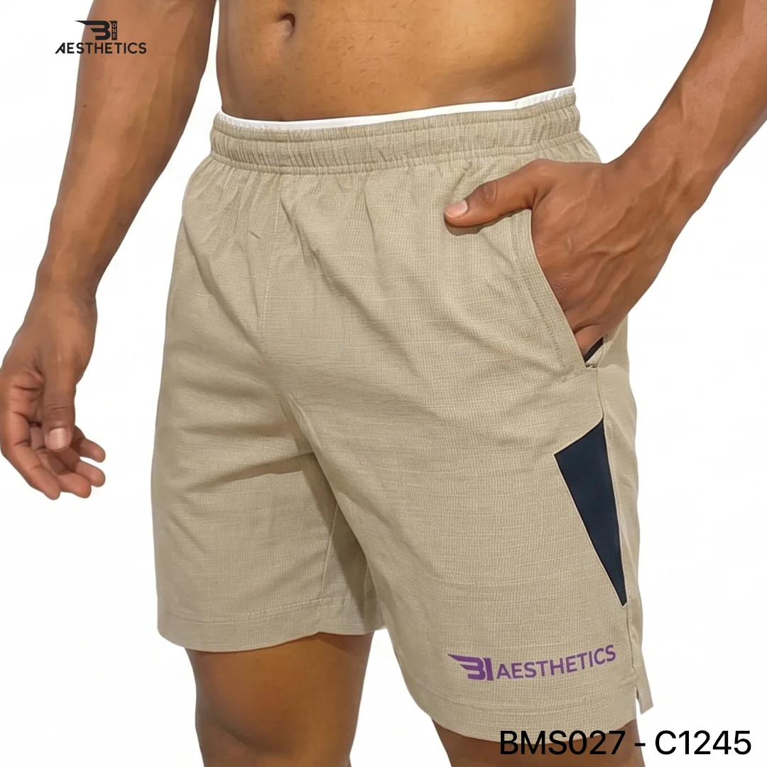 Zipper Pocket Shorts - Cream