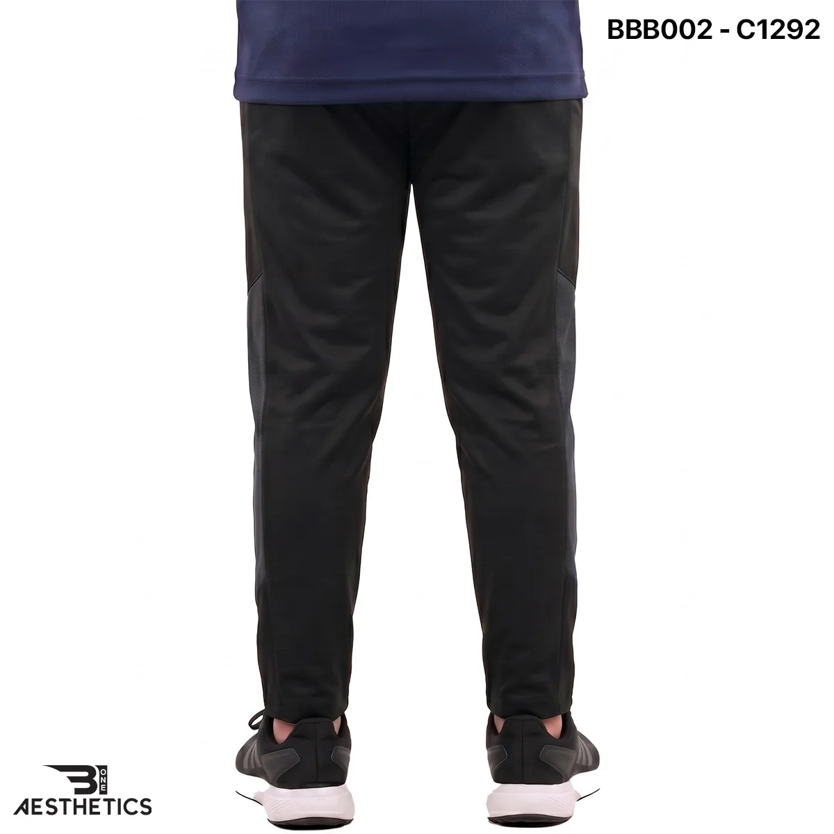 Kids performance joggers back view showing secure elastic waistband