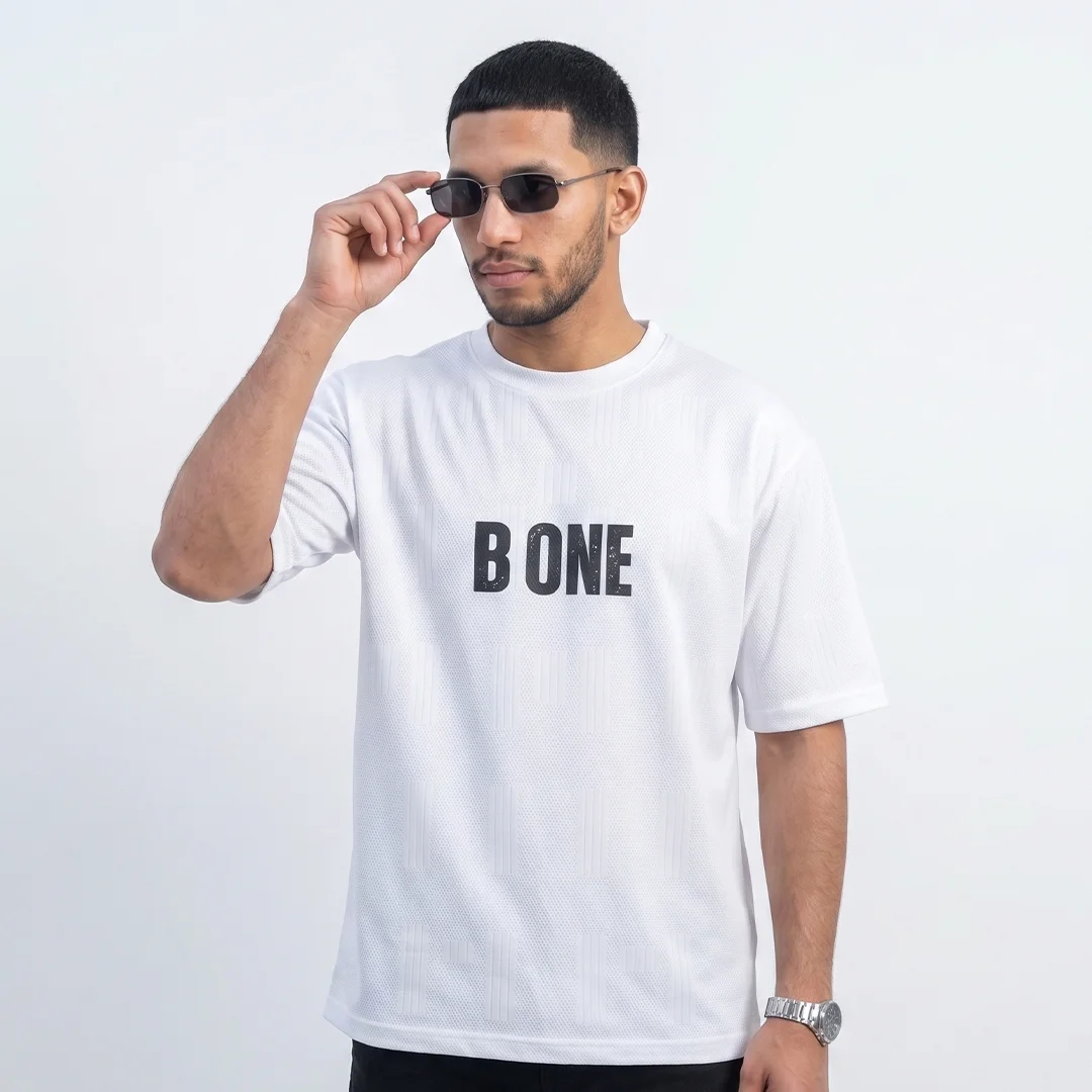 Unisex oversized dry fit streetwear t-shirt front view with chest branding Oversized Koi Fish