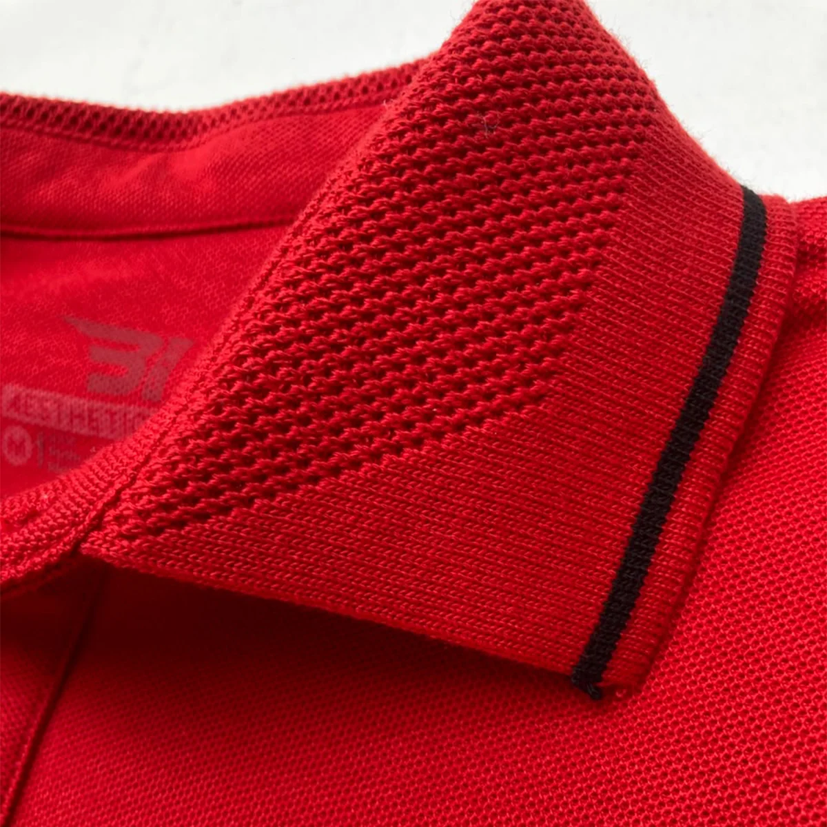 Unisex polo t-shirt structured ribbed collar band and button placket detail