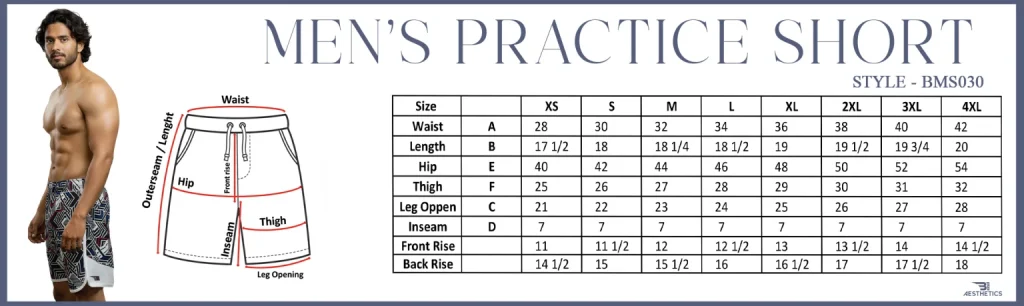 get this size chart practice short