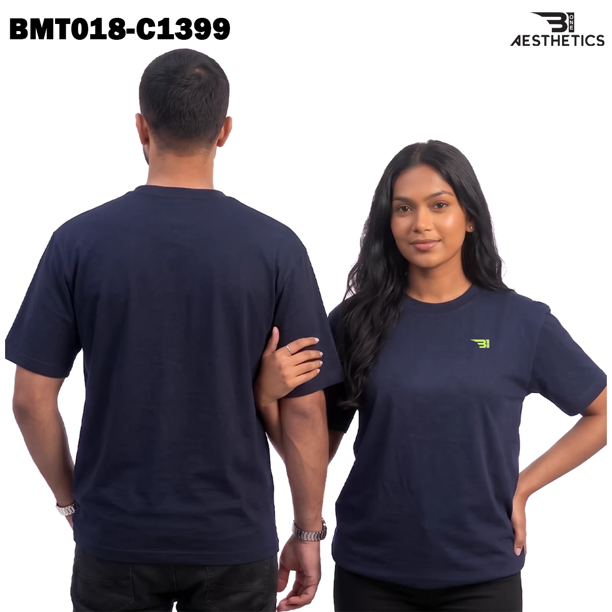 Unisex oversized t-shirt worn by couple showcasing relaxed streetwear fit